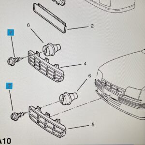 Astra GTE Front Bumper Screw / Astra SRi Grill / Astra Mk2 No Plate Screw